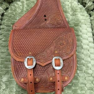 Brown Leather Saddle Bag